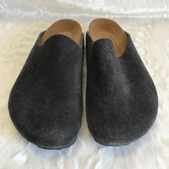 Birkenstock | Shoes | Birkenstock Mules Clogs Black Suede No Buckles |  Poshmark
